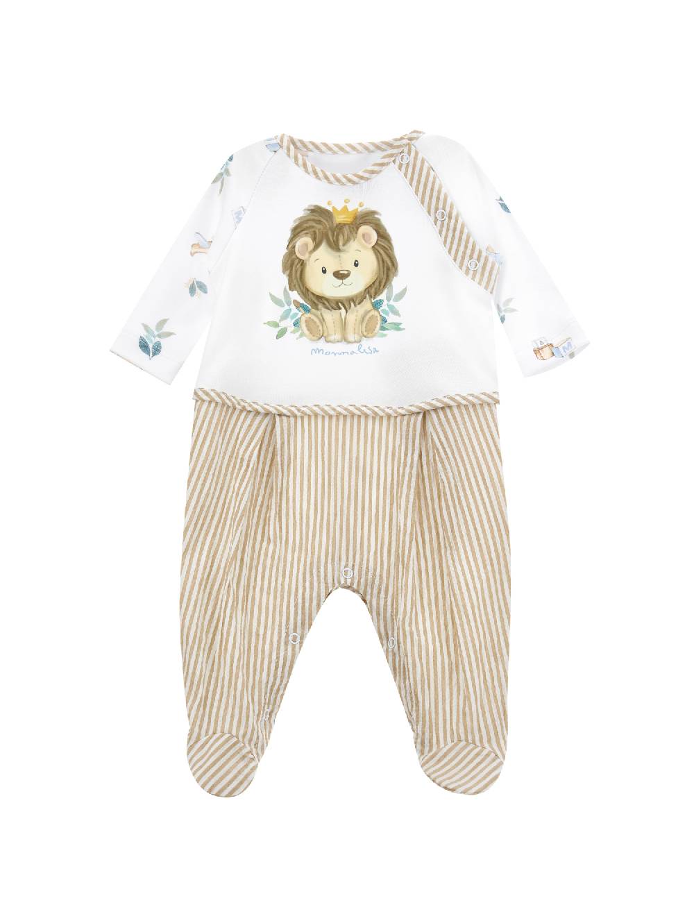 Monnalisa Tutina cotone con tessuto bacchettina Shopping Online