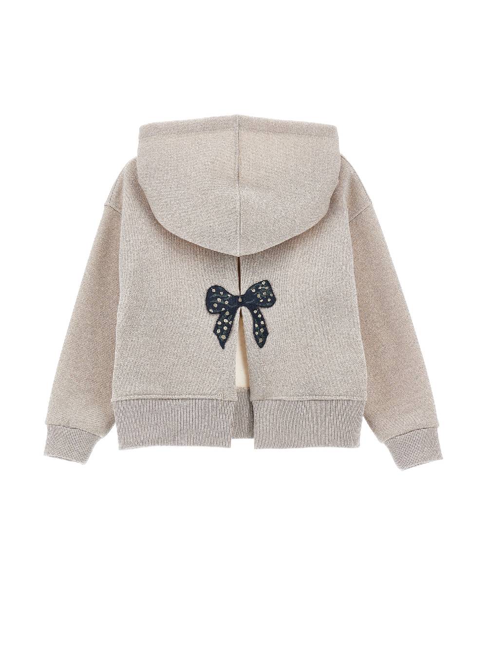 Monnalisa Felpa lurex con cappuccio Vendite stagionali