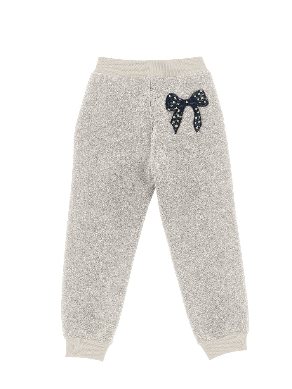 Monnalisa Jogger felpa glitter con fiocco Black Friday