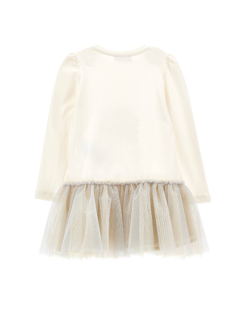Monnalisa Abito cotone organico con tulle Offerta San Valentino