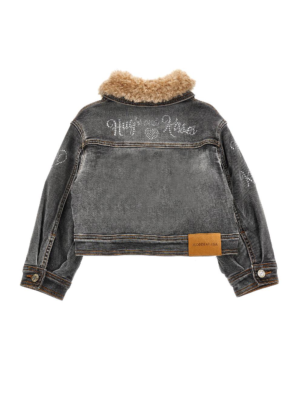 Monnalisa Giubbetto jeans colletto peluche Offerte esclusive