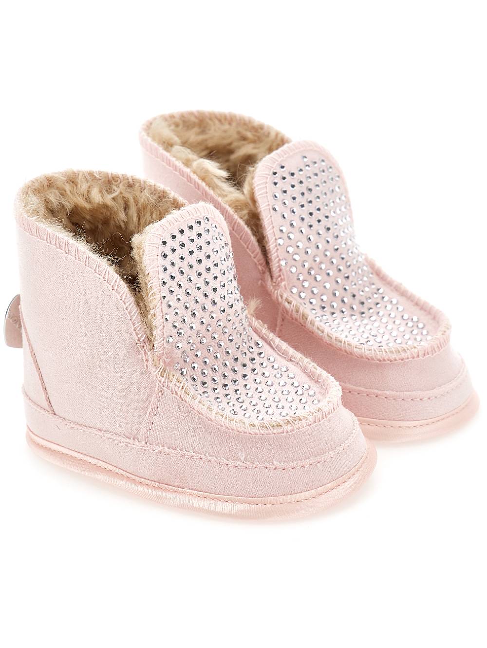Monnalisa Stivaletti strass peluche Sostegno trimestrale
