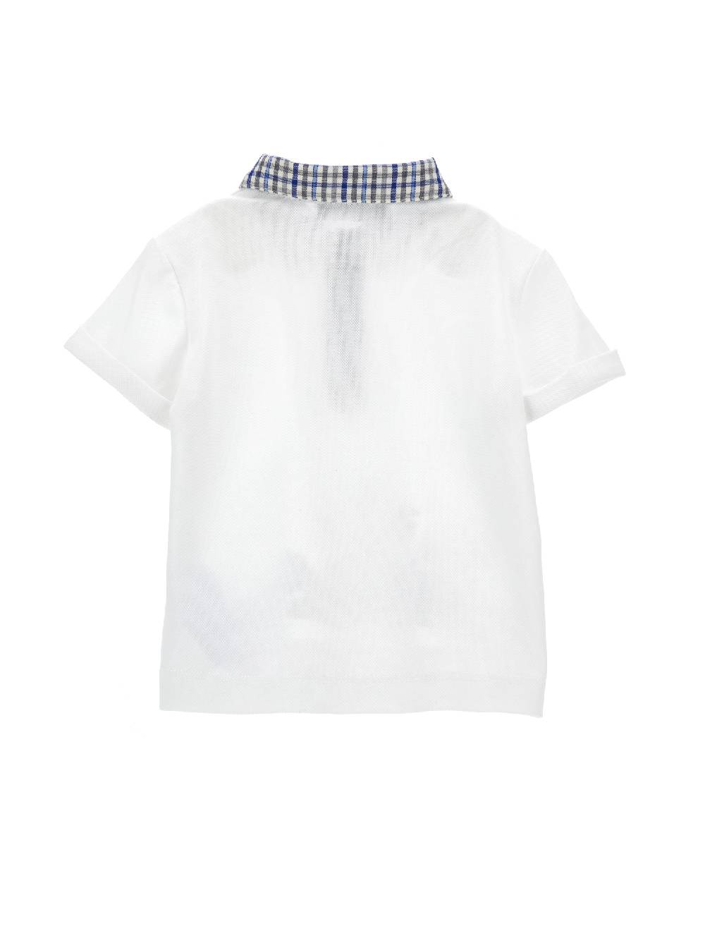 Monnalisa Polo piquet con colletto check Sottocosto