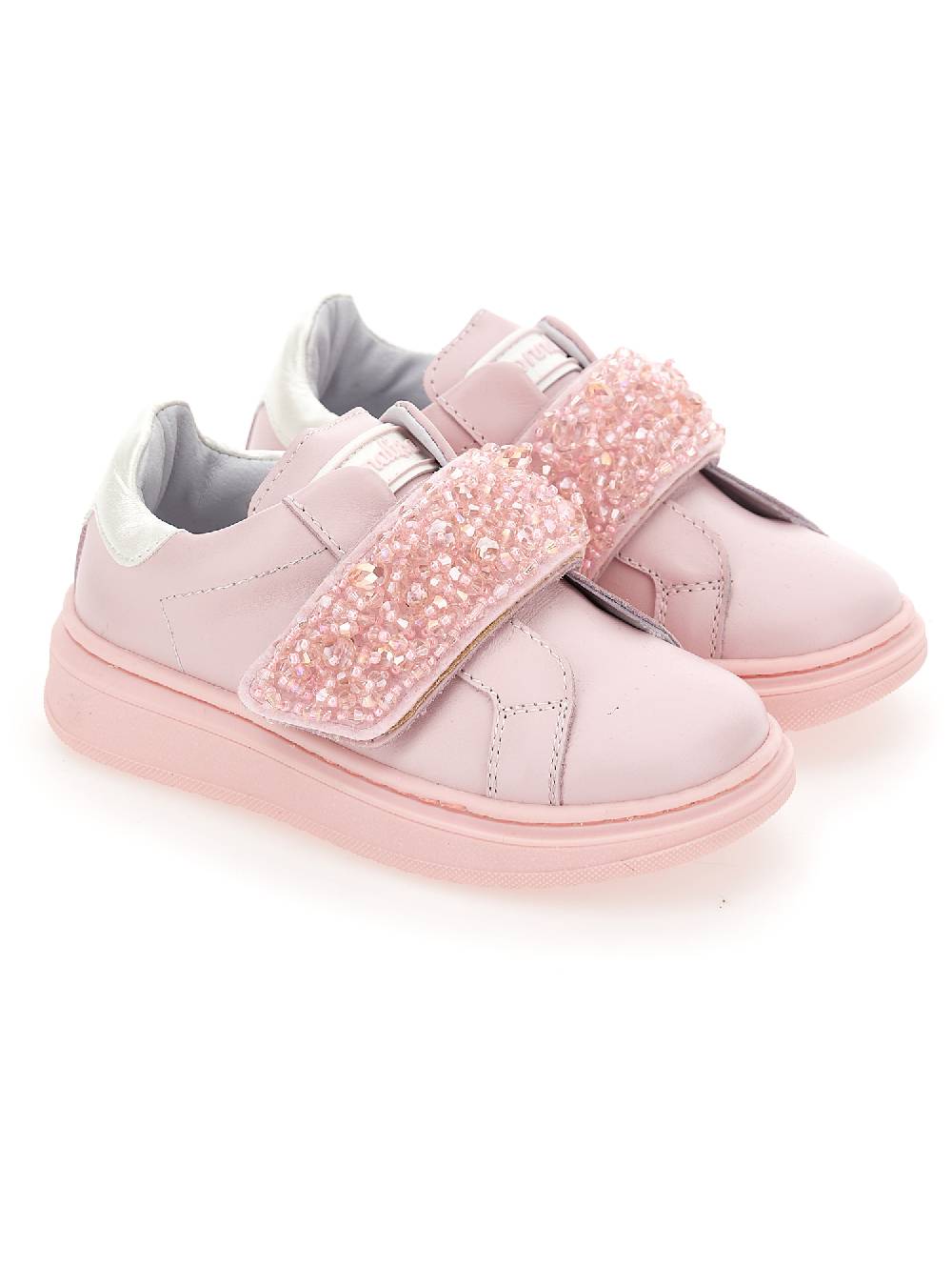 Monnalisa Sneakers pelle con strass degradé Latest stili