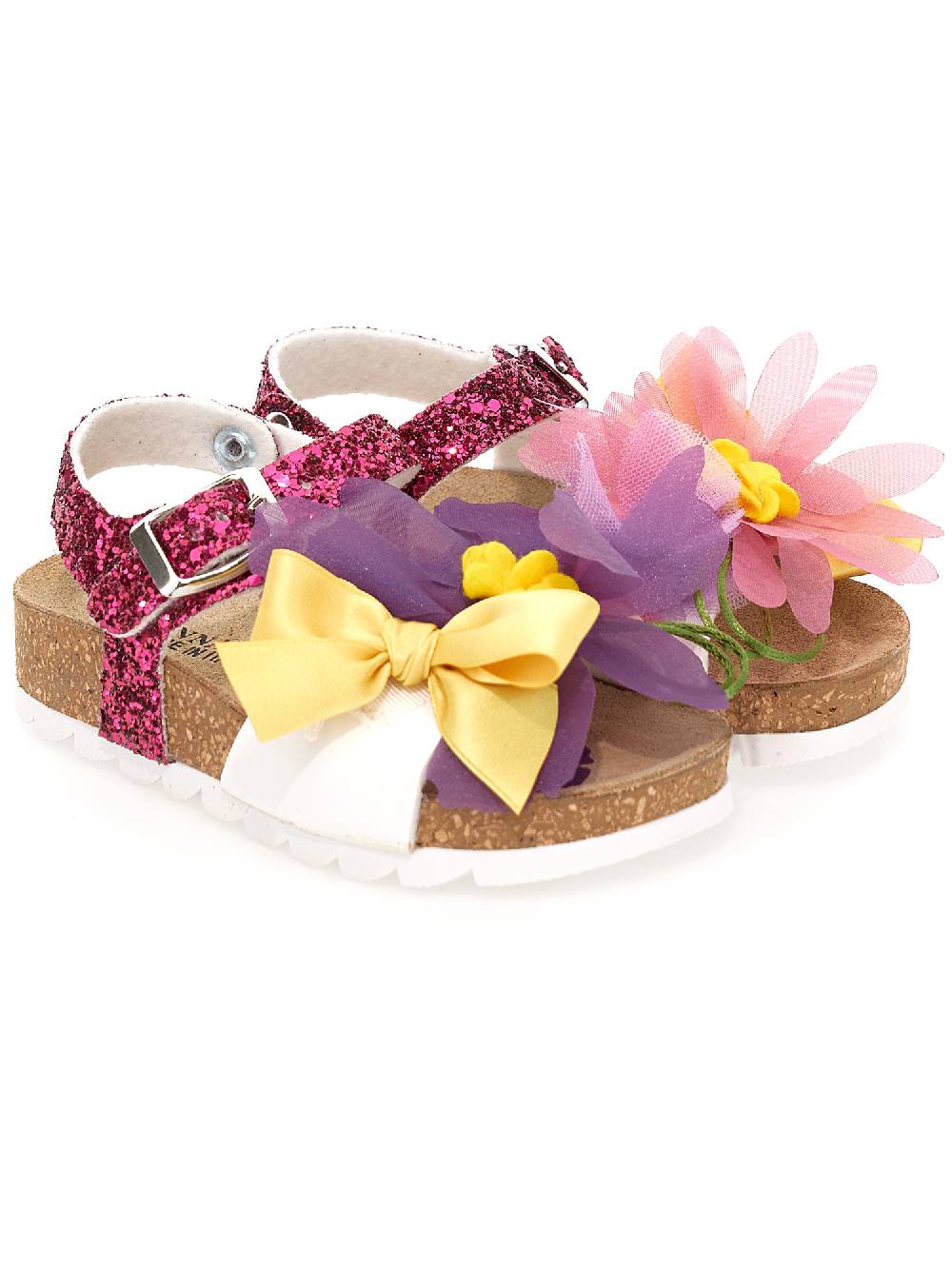 Monnalisa Sandali glitter con fiori Ultimi due giorni