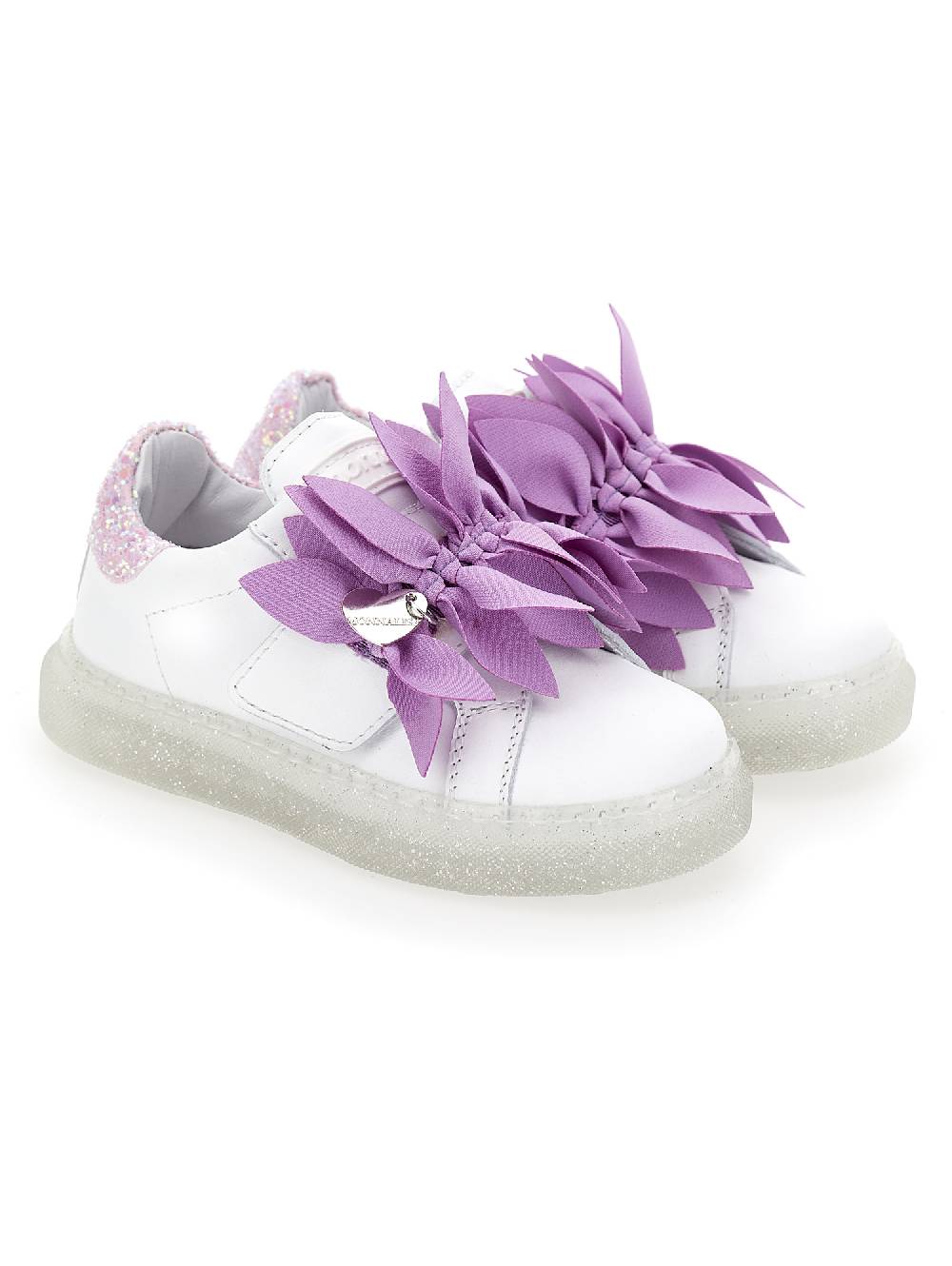 Monnalisa Sneakers pelle con petali Promozione temporanea
