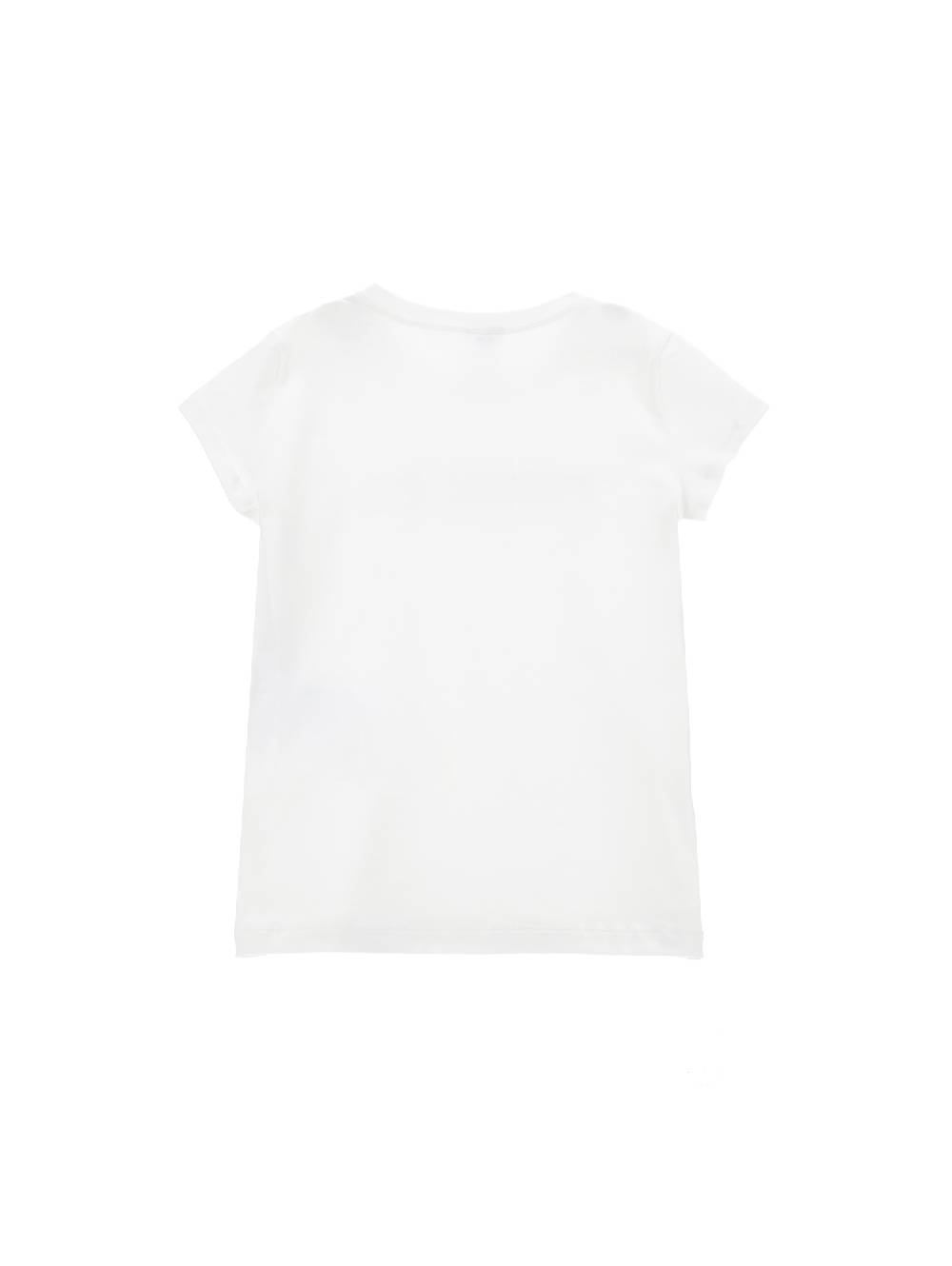 Monnalisa T-shirt cotone logato strass 2025