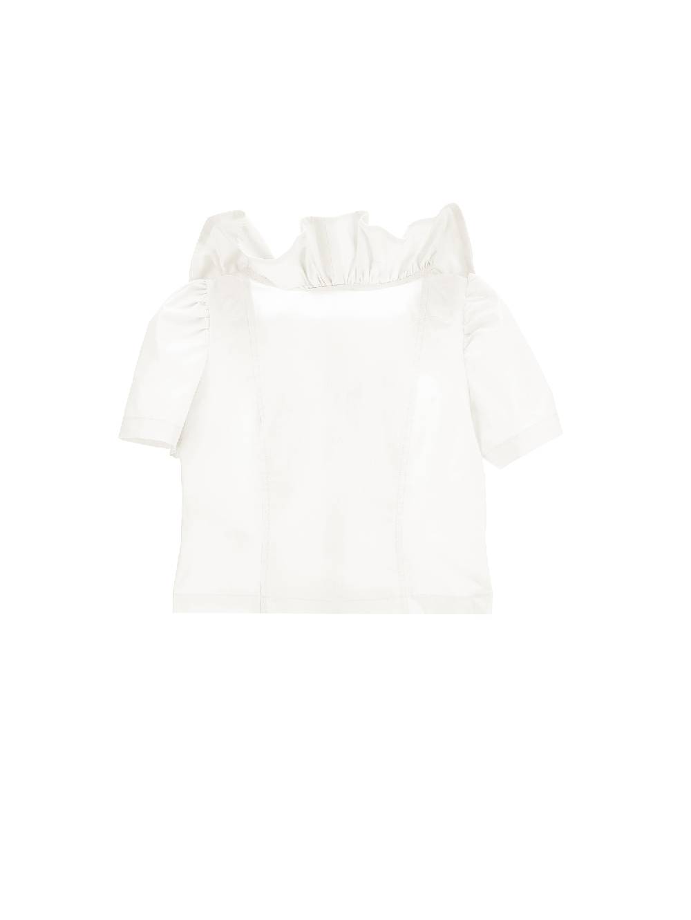 Monnalisa Camicia popeline con volants Presa