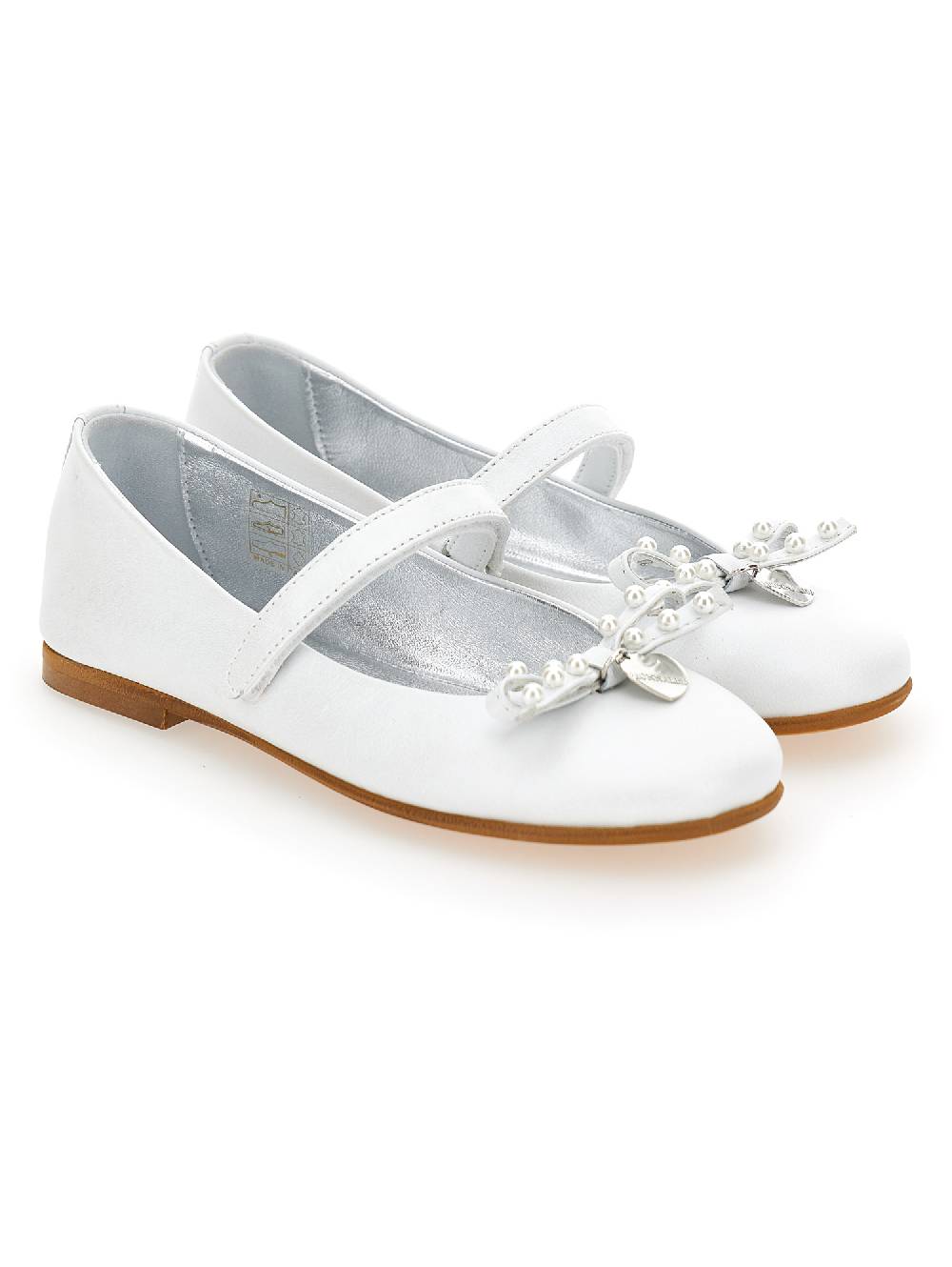 Monnalisa Ballerine in pelle perlata con fiocco Negozio