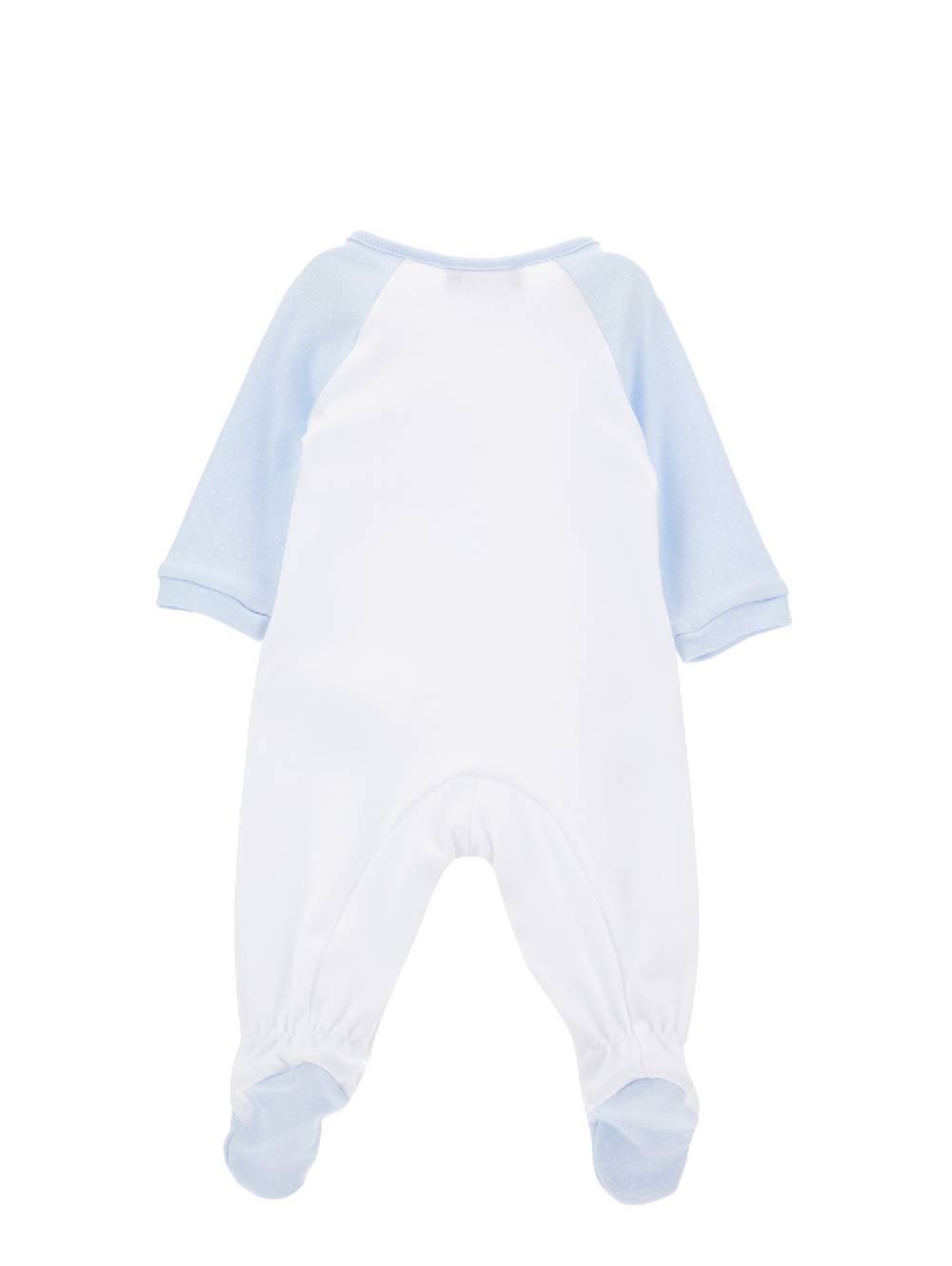 Monnalisa Tutina cotone bicolore con coniglietto Super Saving Price