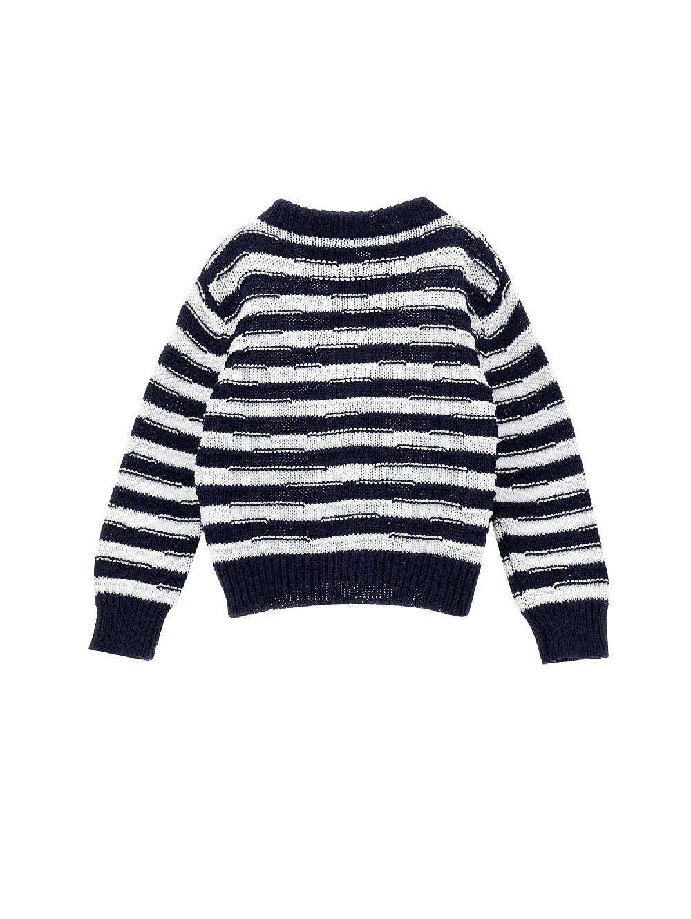 Monnalisa Cardigan a righe marina cotone Negozi Online