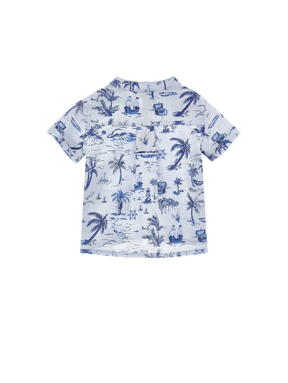 Monnalisa Camicia stampa marine tela Acquista Ora