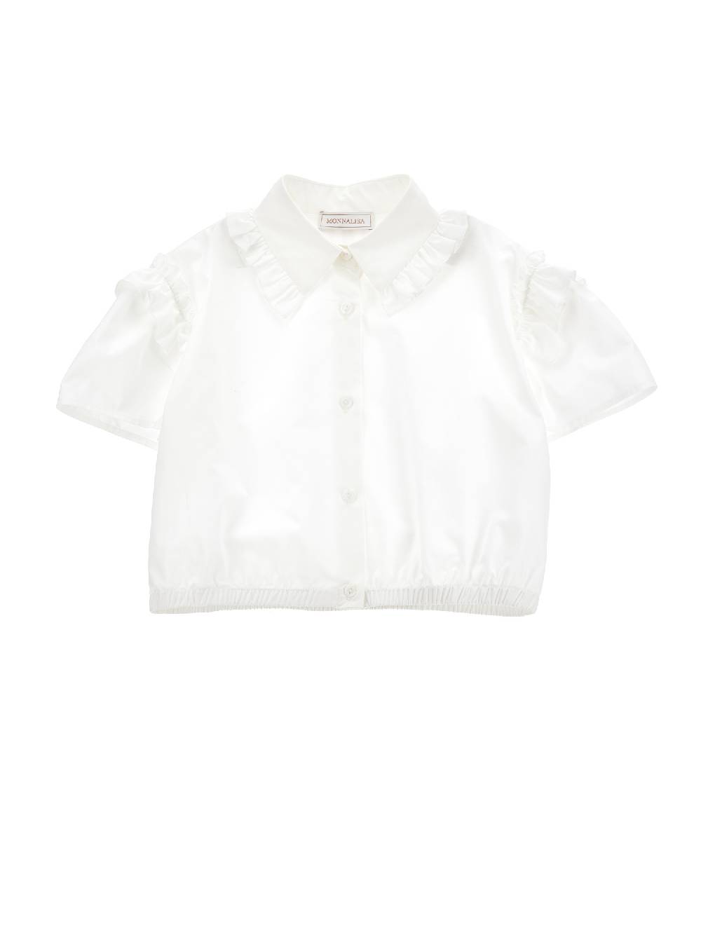 Monnalisa Camicia cotone con arricciatura Acquista Ora