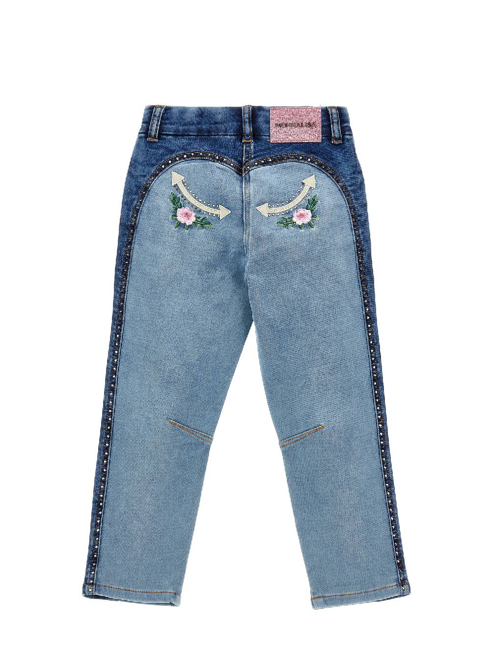 Monnalisa Jeans felpa ricamati Fino Al -60%