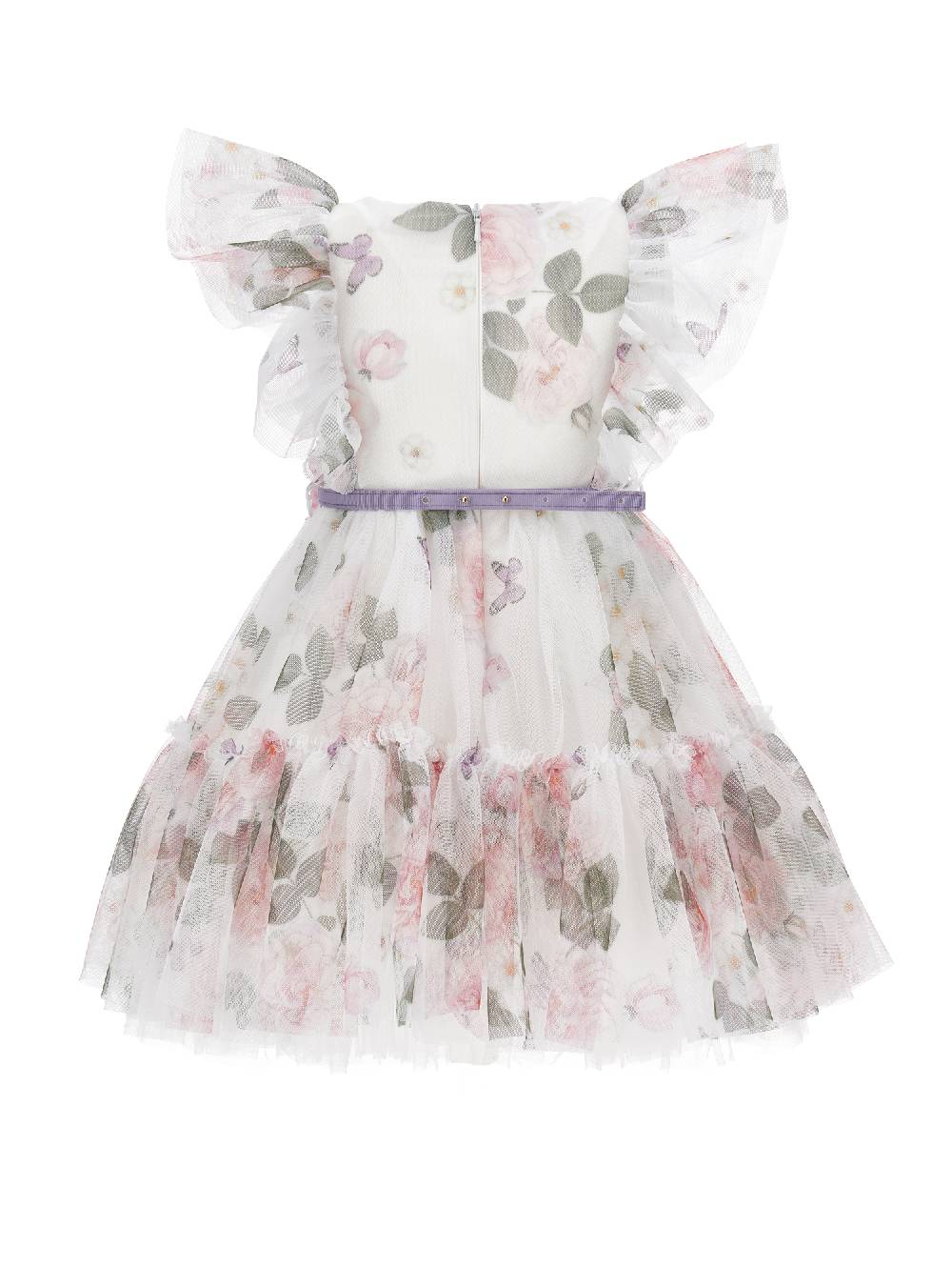 Monnalisa Abito tulle stampa rose Sconto
