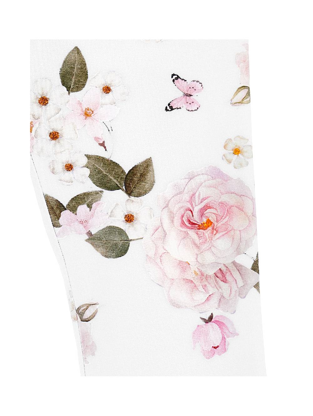 Monnalisa Leggings jersey stampa bouquet In Vendita