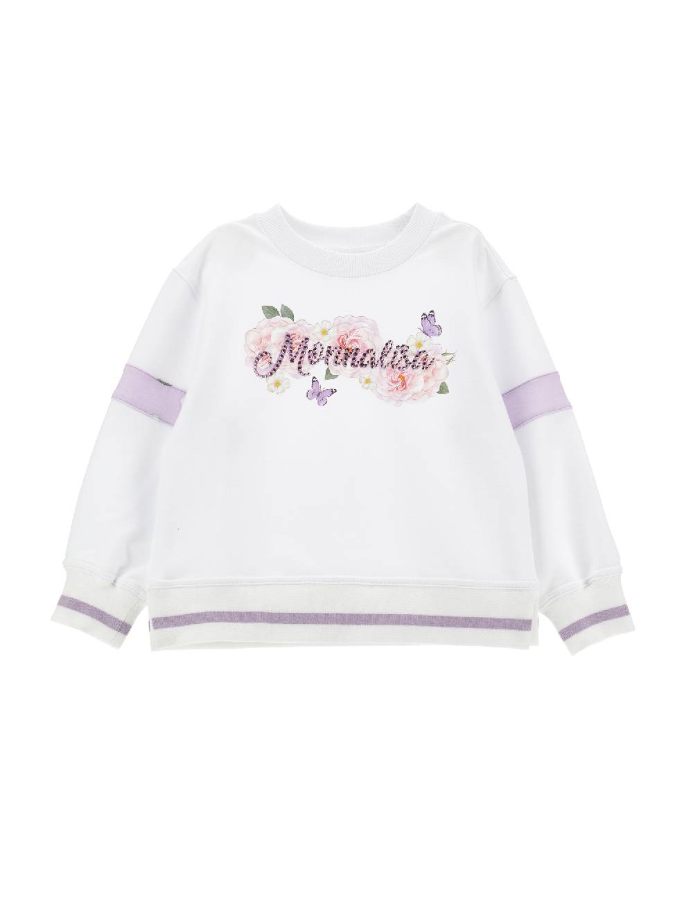 Monnalisa Felpa aperta con logo strass Prezzo basso