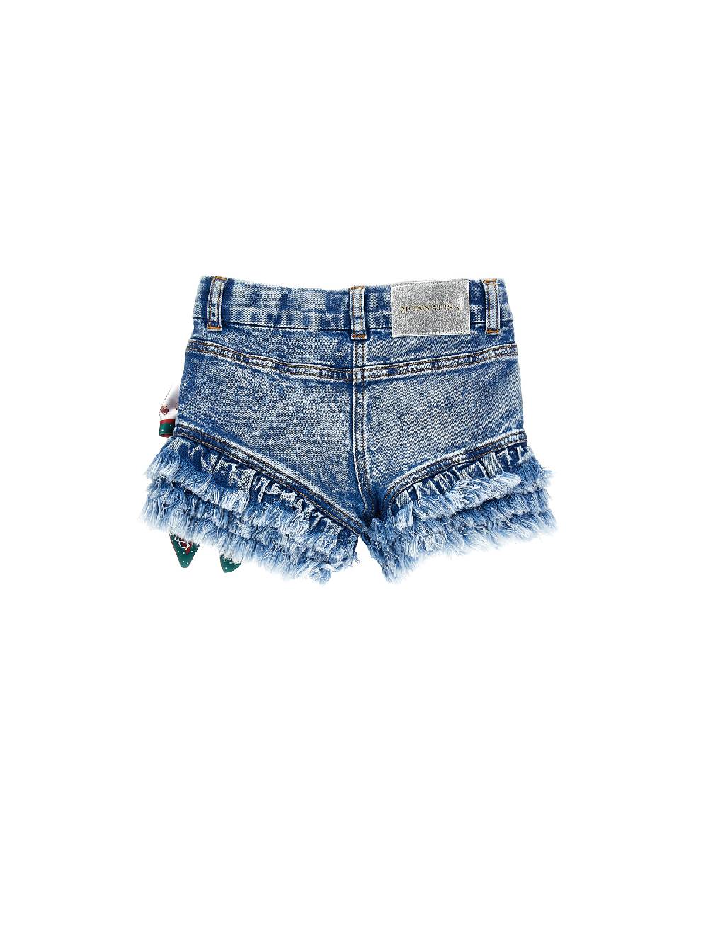Monnalisa Shorts jeans con foulard In vendita