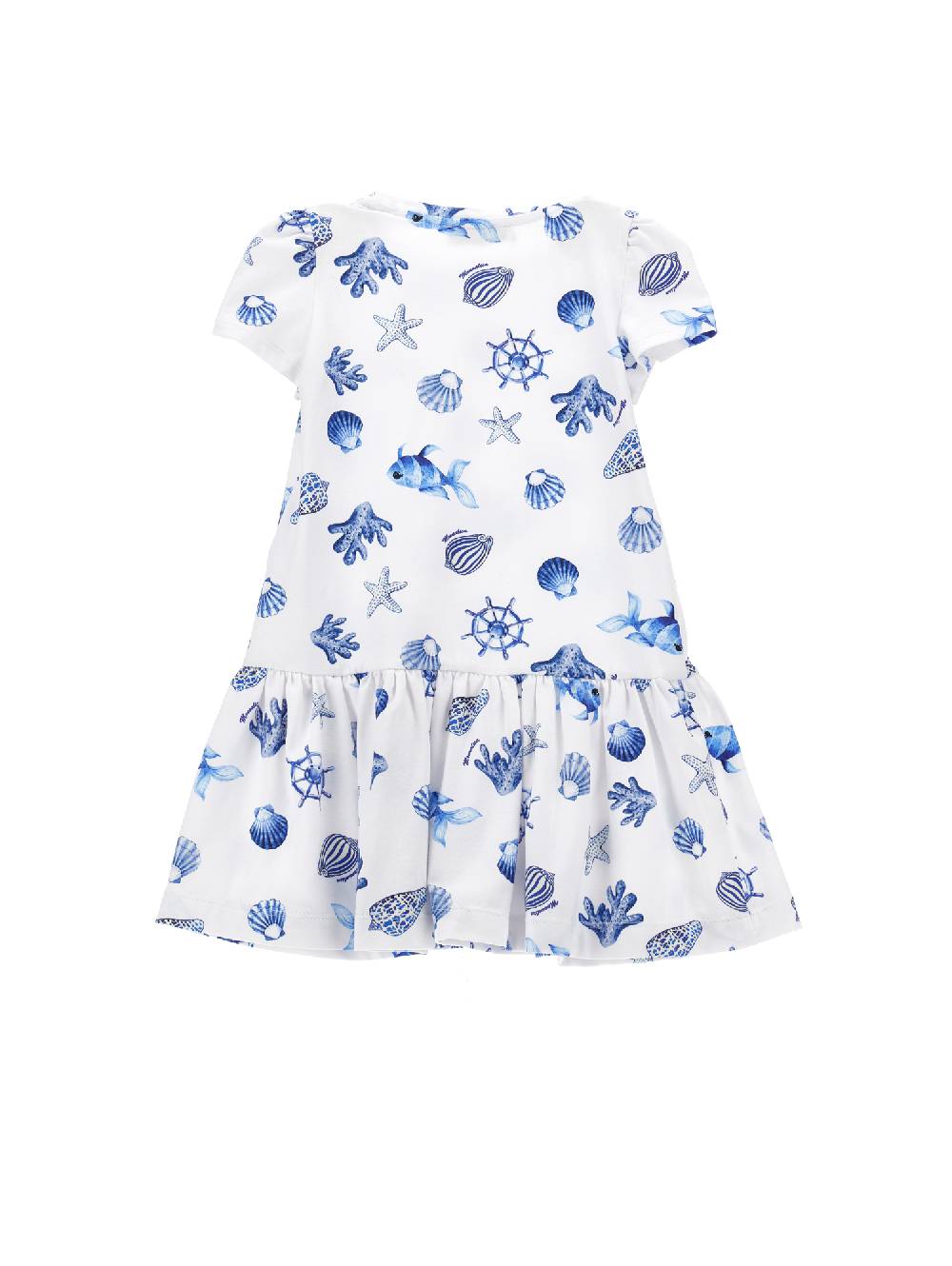 Monnalisa Abito jersey stampa marine Prezzo Ridotto