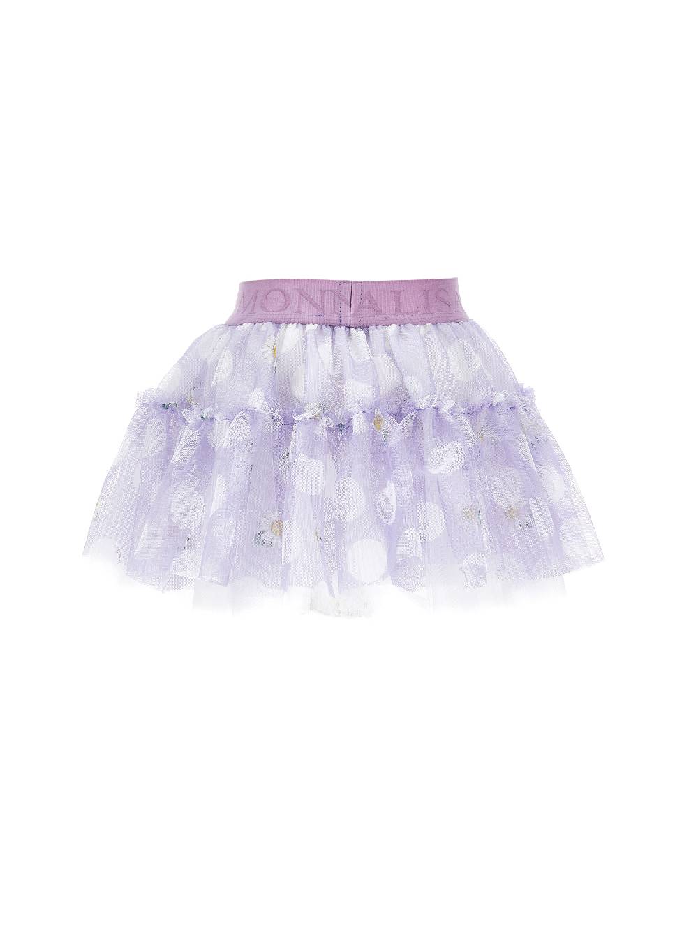 Monnalisa Gonna tulle pois e margherite Prezzo di fabbrica
