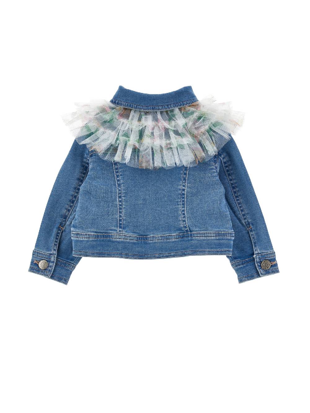 Monnalisa Giacchino denim con galette Grandi sconti