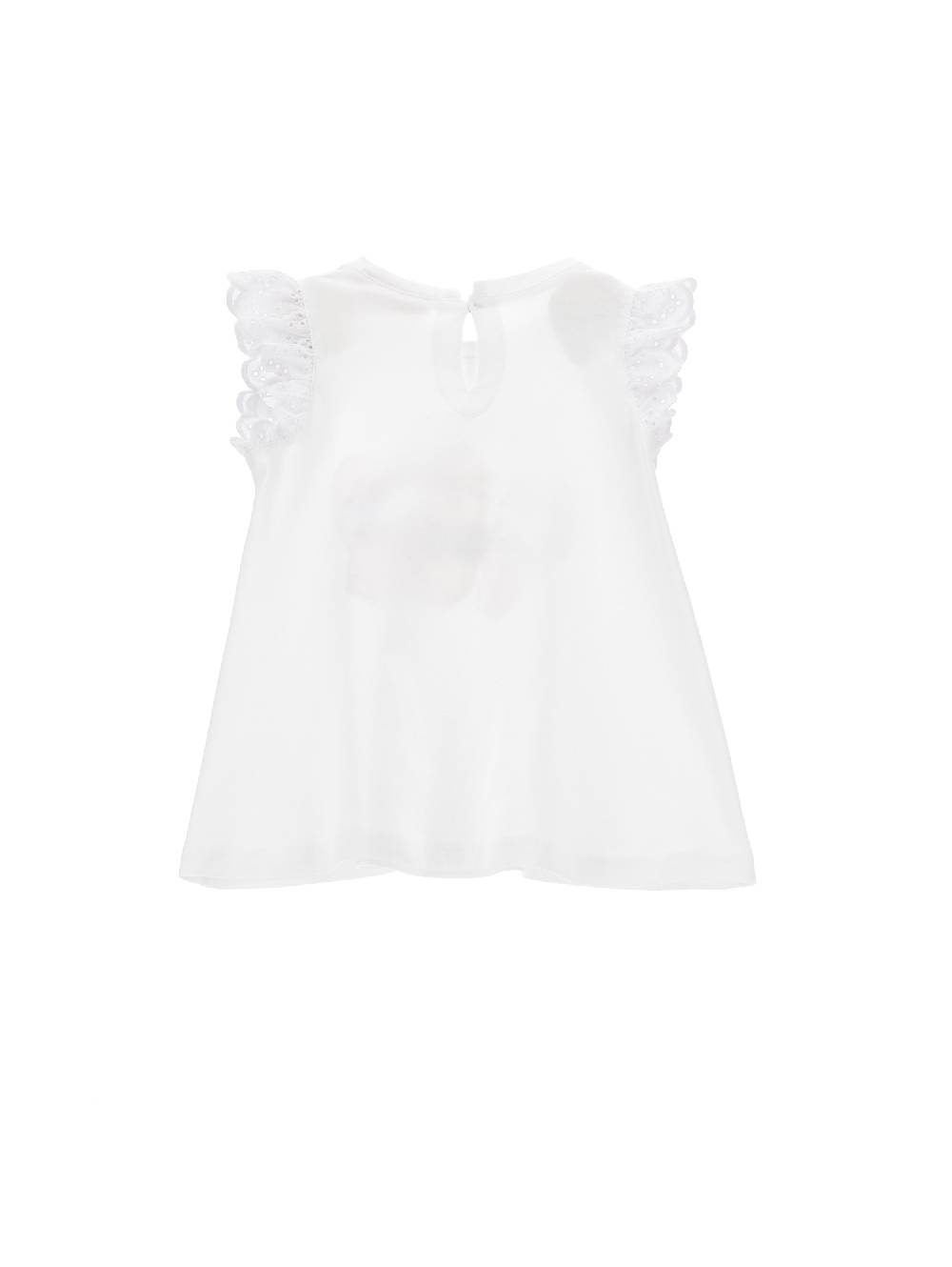 Monnalisa T-shirt jersey e ricamo sangallo Ultimo giorno