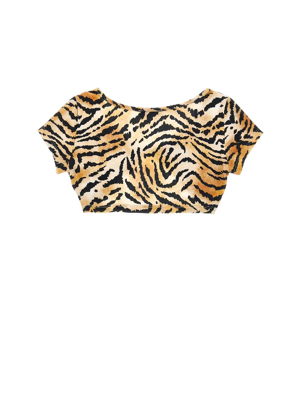 Monnalisa Top cropped tigrato Black Friday Prezzi