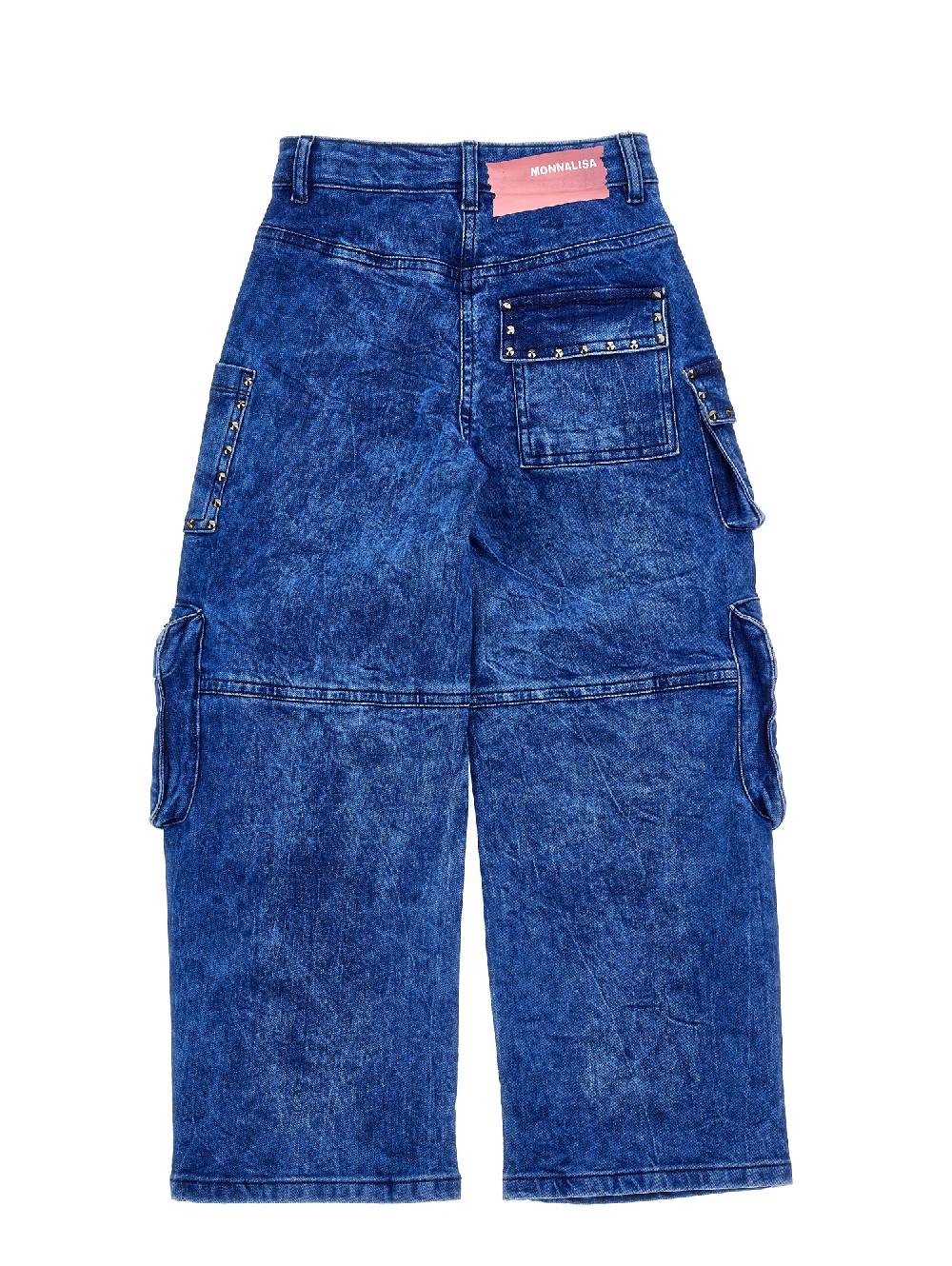 Monnalisa Jeans cargo indigo In Linea