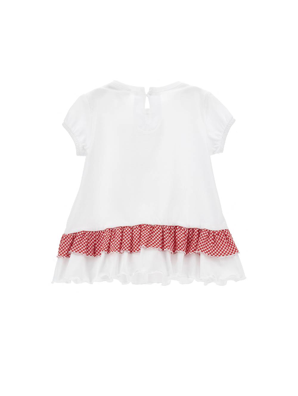 Monnalisa T-shirt jersey cotone con balza Spedizione Gratuita