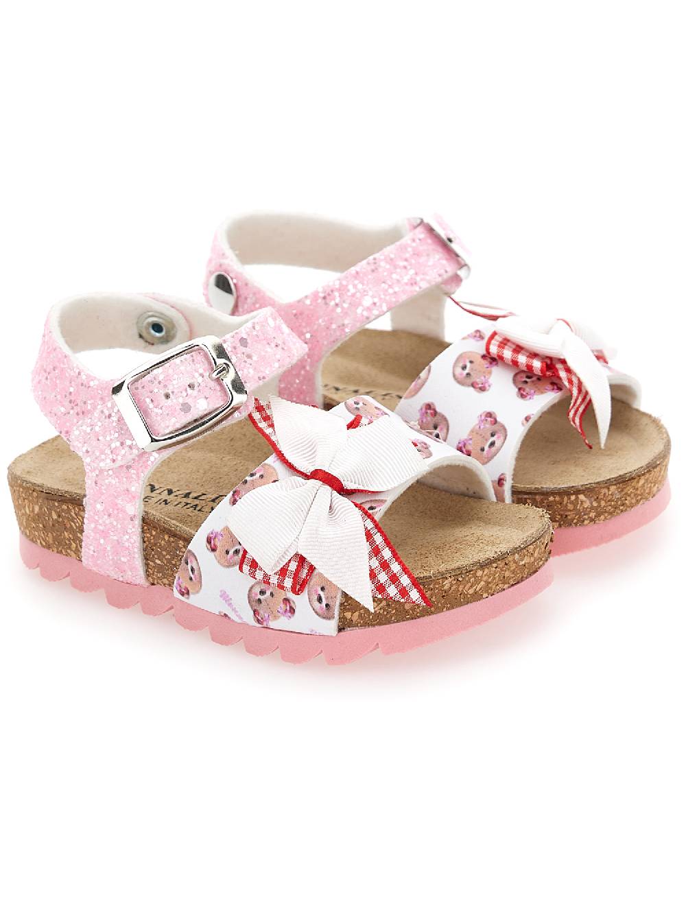 Monnalisa Sandaletti glitter con fiocchetti Sconto