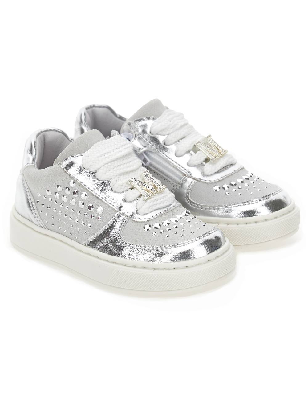 Monnalisa Sneakers lamina e strass Vendita Calda