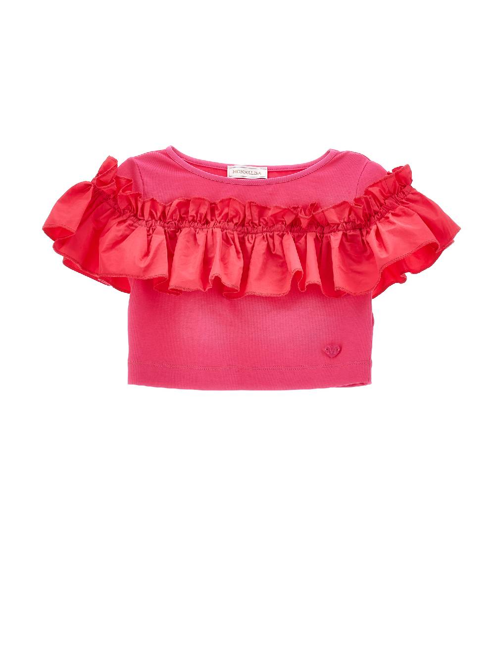 Monnalisa Top cotone con rouches Italy