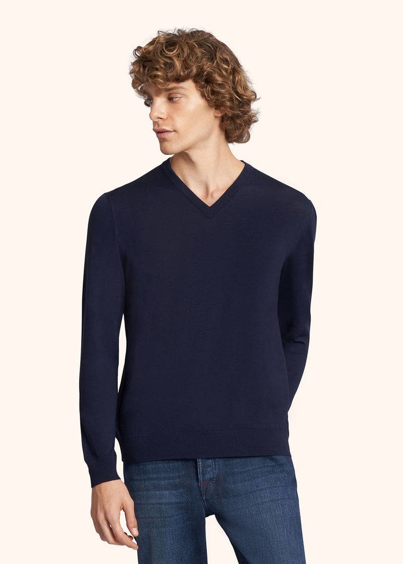 Kiton MAGLIA SCOLLO V LANA UK865K4 Offerta speciale della fabbrica