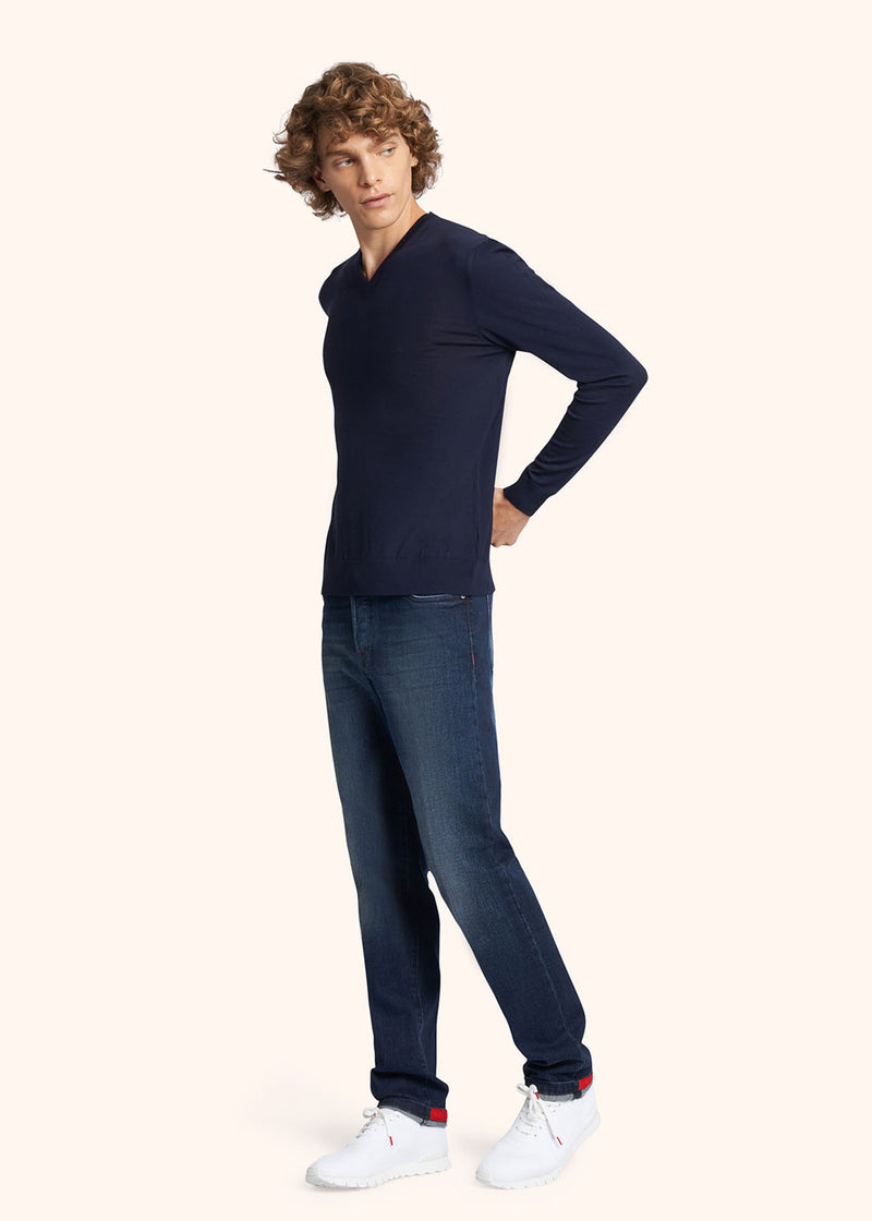 Kiton MAGLIA SCOLLO V LANA UK865K4 Offerta speciale della fabbrica