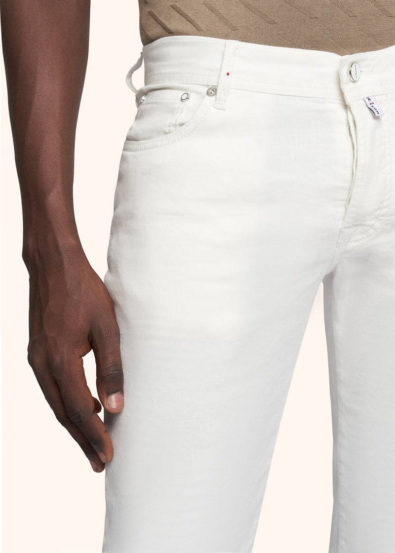 Kiton PANTALONI ULTRA SLIM Lino UPNJSM2J0762B13 Enormi sconti