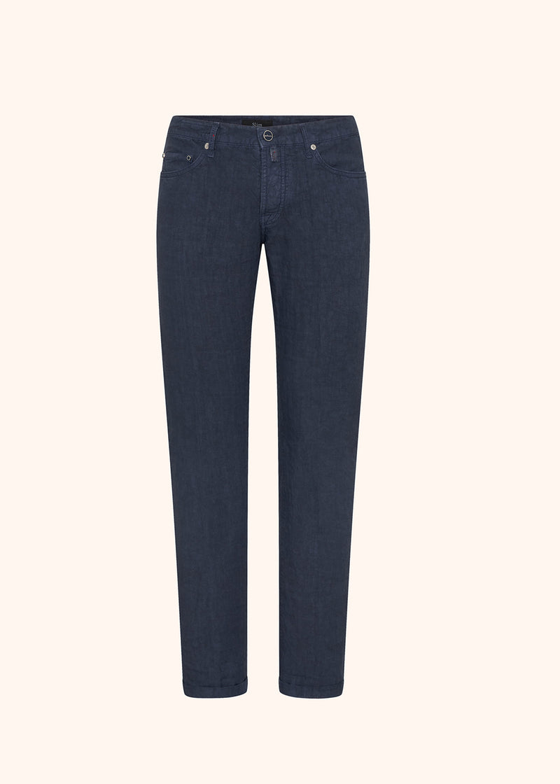 Kiton PANTALONI ULTRA SLIM Lino UPNJSM2J0760A07 Qualità