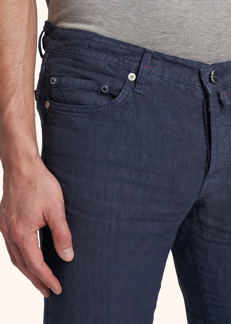Kiton PANTALONI ULTRA SLIM Lino UPNJSM2J0760A07 Qualità