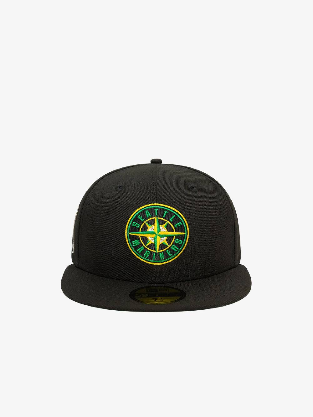 NEW ERA Cappello 59FIFTY Seattle Mariners MLB Cooperstown Alternative 60503344 uomo cotone nero In Linea