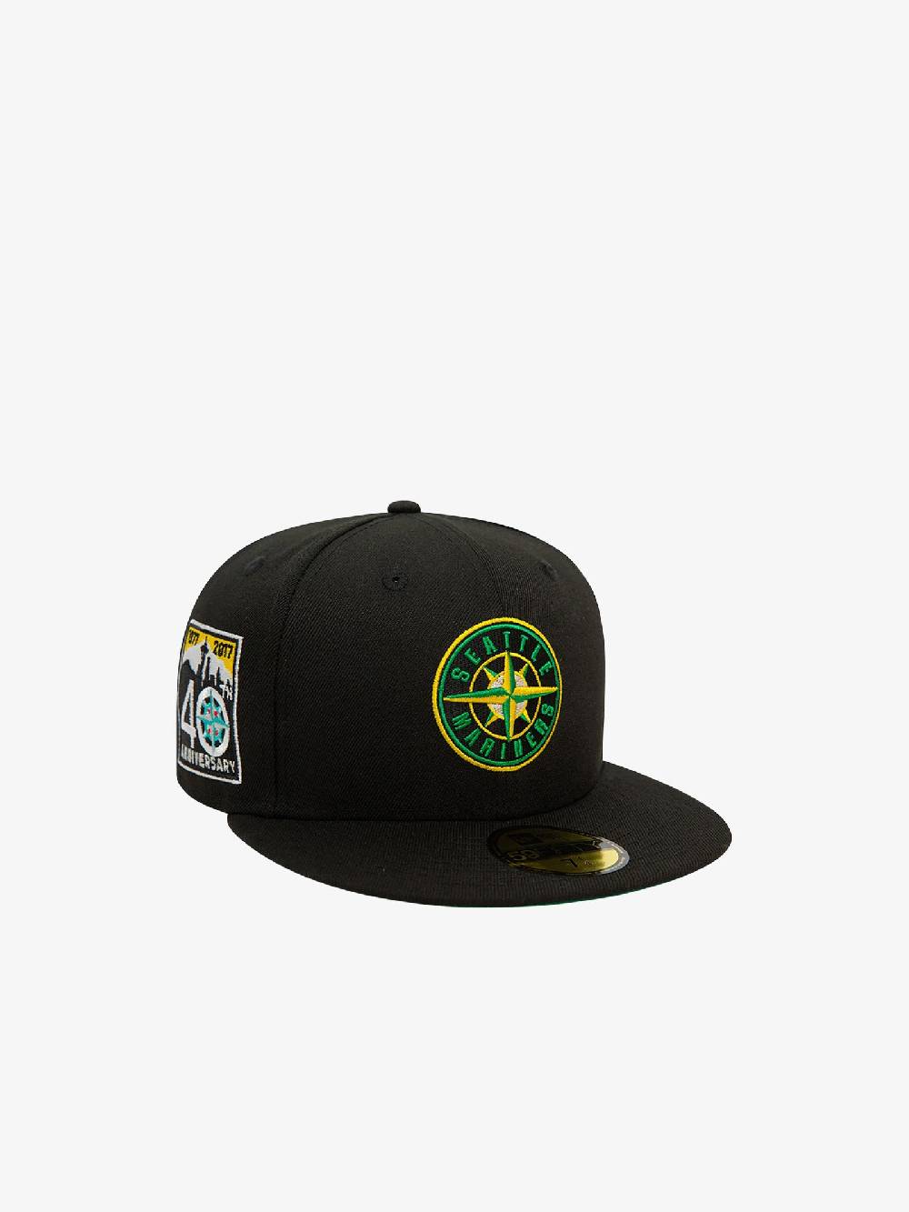 NEW ERA Cappello 59FIFTY Seattle Mariners MLB Cooperstown Alternative 60503344 uomo cotone nero In Linea