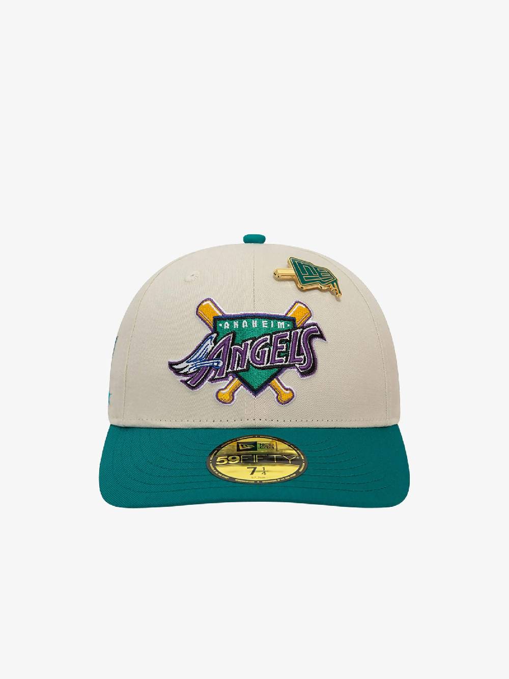 NEW ERA Cappello 59FIFTY Low Profile LA Angels MLB Pin 60503329 uomo cotone beige Qualità