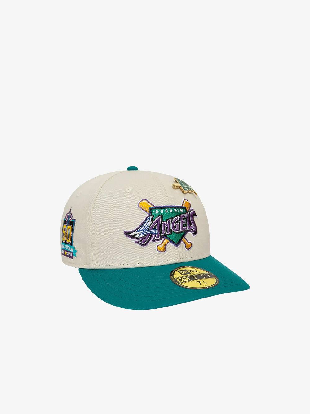 NEW ERA Cappello 59FIFTY Low Profile LA Angels MLB Pin 60503329 uomo cotone beige Qualità