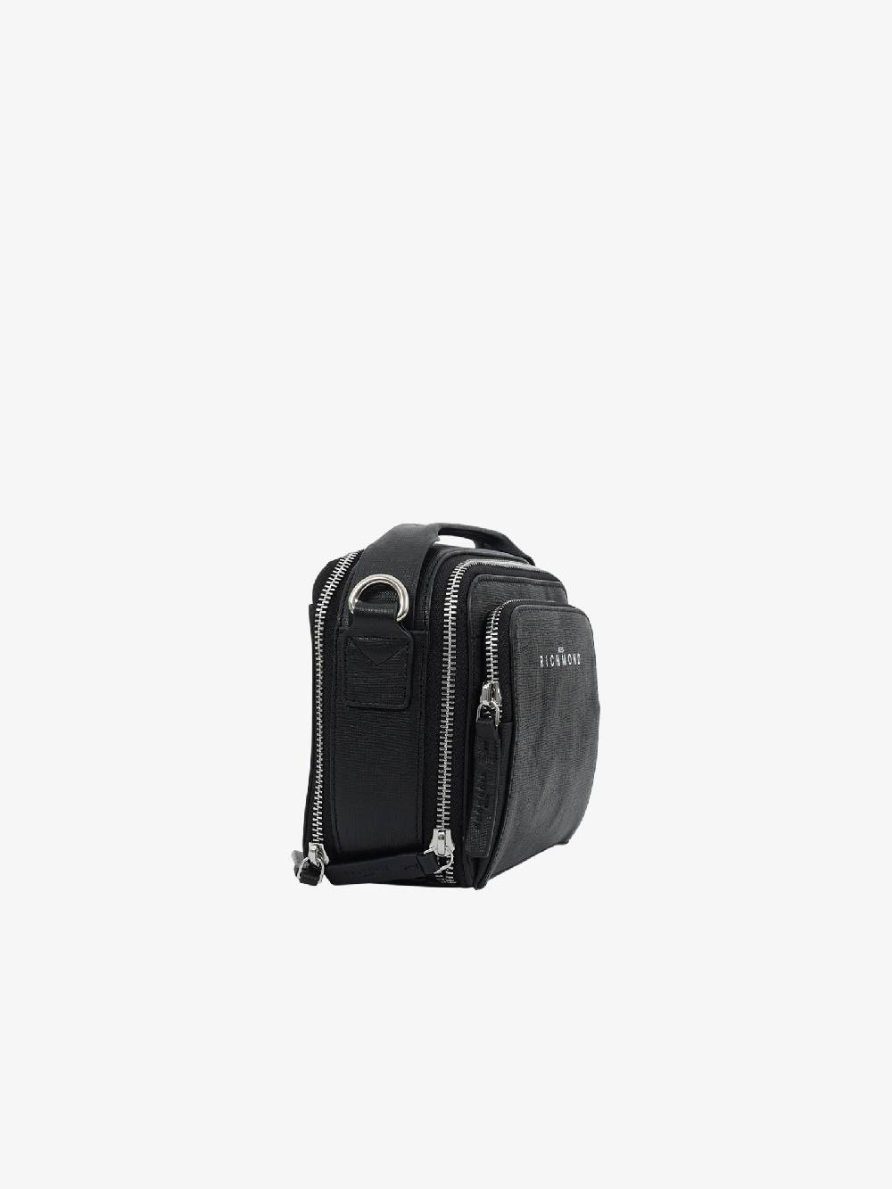 JOHN RICHMOND Borsello JR-B124 JR-B124 uomo pelle nero In Vendita