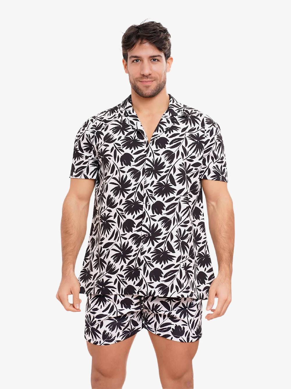 MOVE BEACHWEAR Camicia Bowling con stampa CAMICIA PRINT 24 uomo nero Negozio online di fabbrica