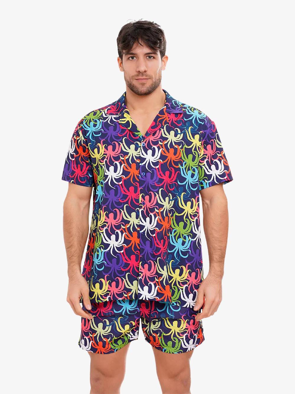 MOVE BEACHWEAR Camicia Bowling con stampa CAMICIA PRINT 24 uomo multicolor Offerta speciale