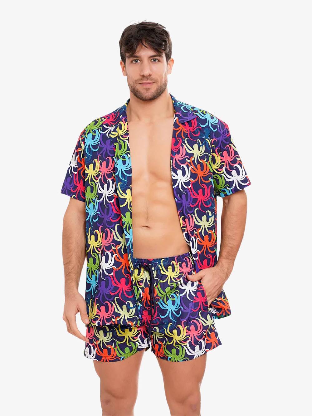 MOVE BEACHWEAR Camicia Bowling con stampa CAMICIA PRINT 24 uomo multicolor Offerta speciale