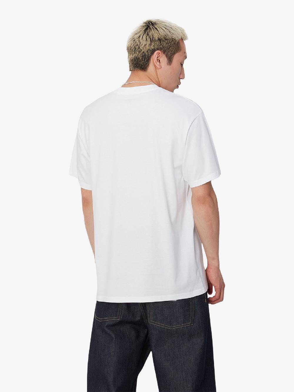 CARHARTT WIP T-shirt S/S Amour Pocket I033675_ uomo cotone bianco Flash Sale