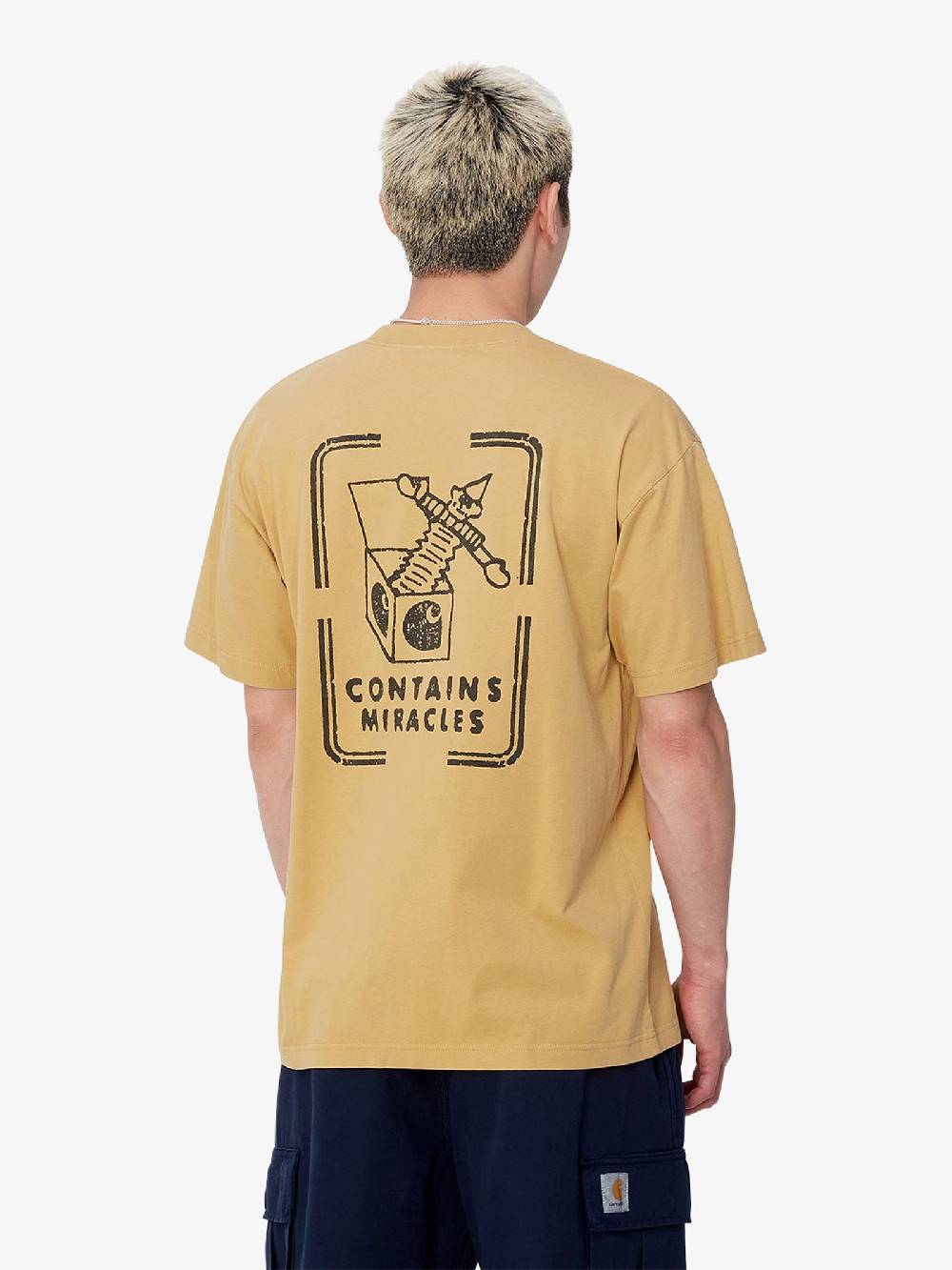 CARHARTT WIP T-shirt S/S Stamp I033670_ uomo cotone beige Offerta esclusiva