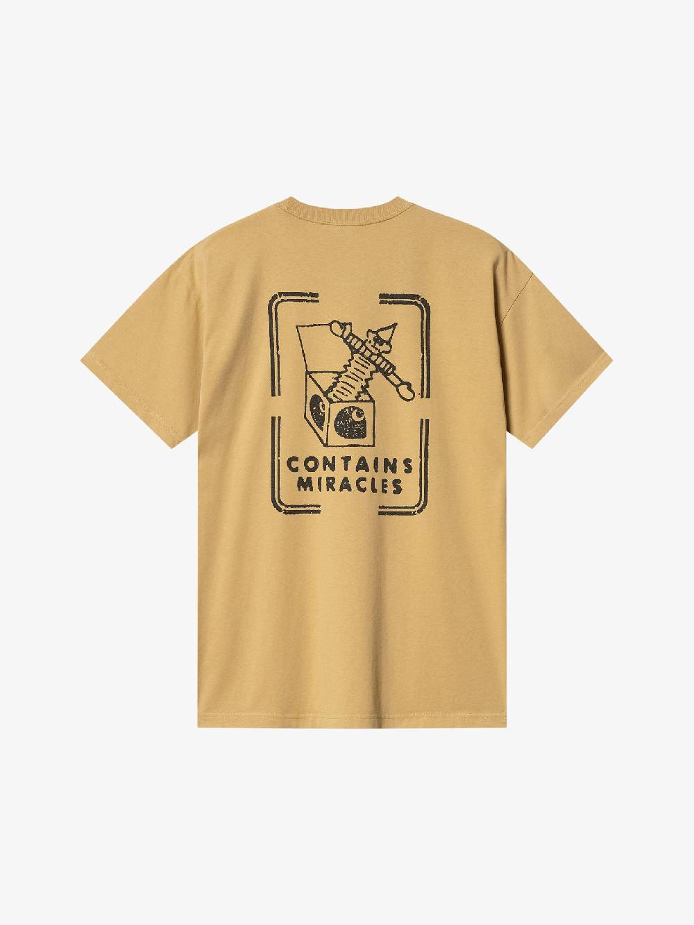 CARHARTT WIP T-shirt S/S Stamp I033670_ uomo cotone beige Offerta esclusiva