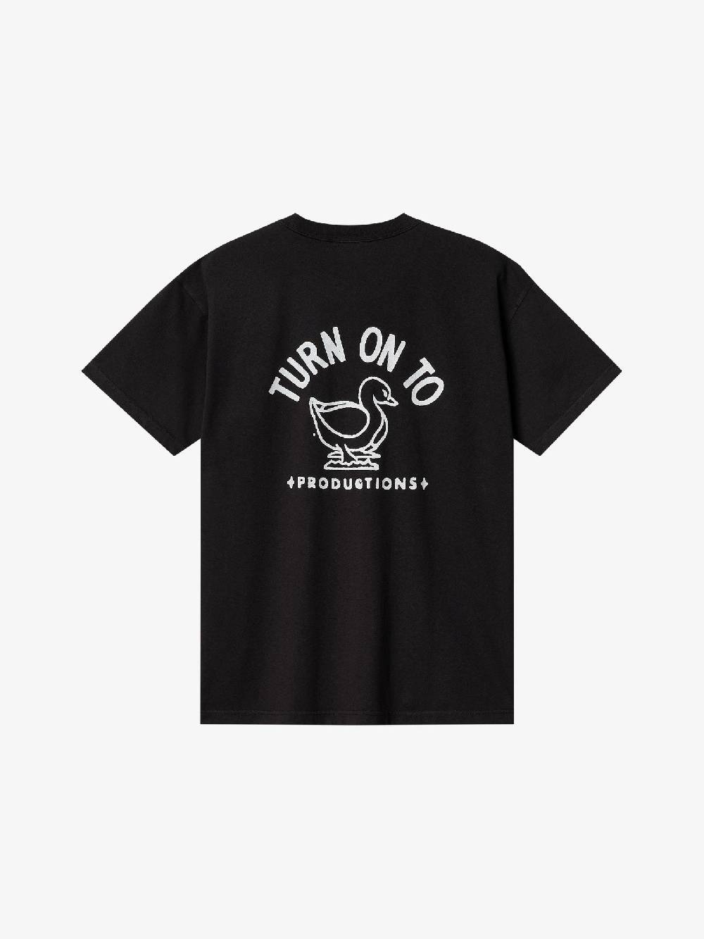 CARHARTT WIP T-shirt S/S Stamp I033670_ uomo cotone nero Vendite stagionali