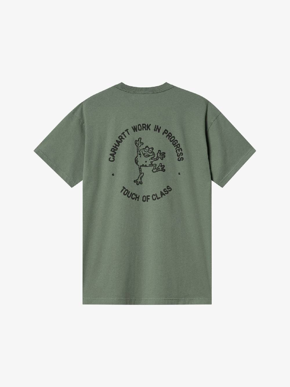 CARHARTT WIP T-shirt S/S Stamp I033670_ uomo cotone verde Black Friday